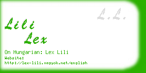 lili lex business card